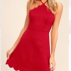 Lush Red Fitted Mini Dress